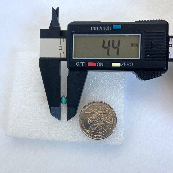 VTG Sterling Silver 925 Tiny Sawtooth Bezel Set Turquoise Baby Child Ring Sz 1 - Picture 15 of 16